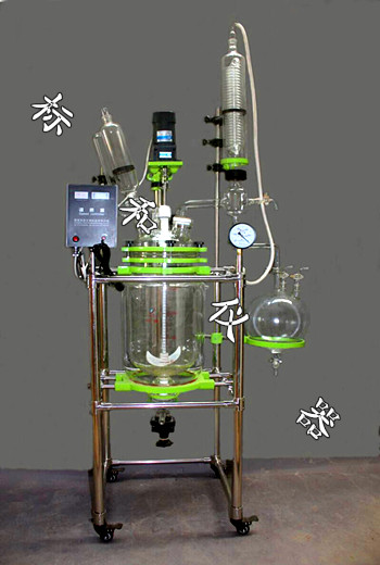 S212-10L雙層玻璃反應(yīng)釜廠家直銷圖片