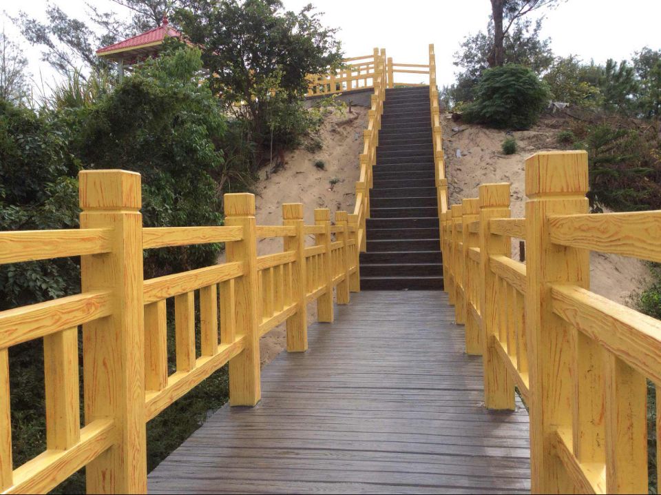 交叉型仿木護(hù)欄圖片/交叉型仿木護(hù)欄樣板圖 (2)