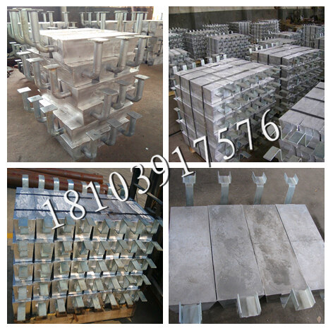 甘肅儲(chǔ)罐用犧牲陽(yáng)極鋁合金犧牲陽(yáng)極圖片