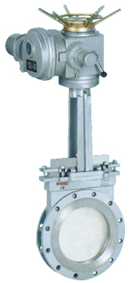 電動對夾式刀型閘閥/漿閘閥圖片