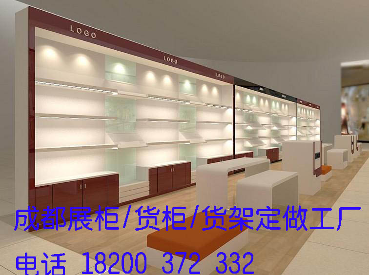 成都皮具柜台/展示柜//烤漆柜工厂图片