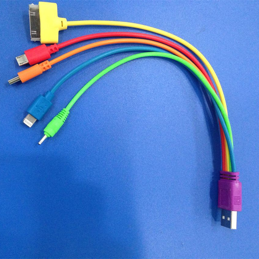 供應(yīng)一拖五數(shù)據(jù)充電線 五合一充電線 多頭充電線