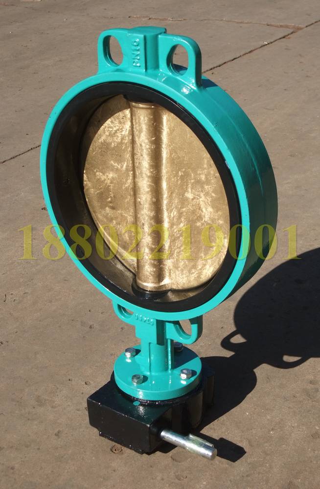 鋁青銅閥板渦輪對夾式軟密封蝶閥圖片
