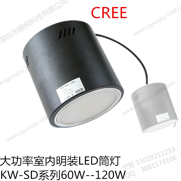 供应50W 80W 60W 100W LED筒灯 明装