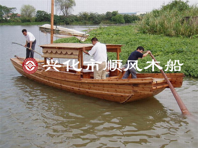 供應單篷船 木船 仿古木船 手劃船 順風木船廠【專業(yè)定制、廠家直銷】