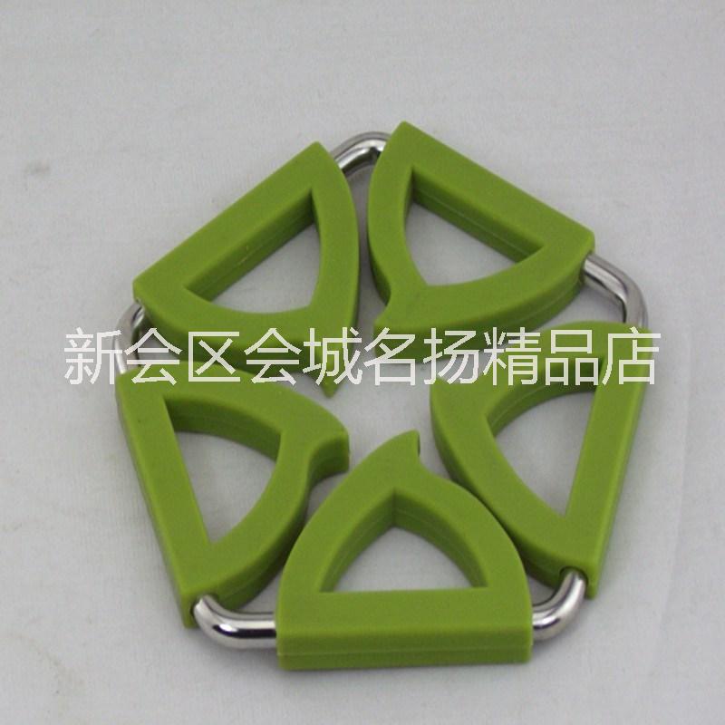 不銹鋼硅膠隔熱墊 鍋墊 杯墊 盤墊圖片/不銹鋼硅膠隔熱墊 鍋墊 杯墊 盤墊樣板圖 (1)