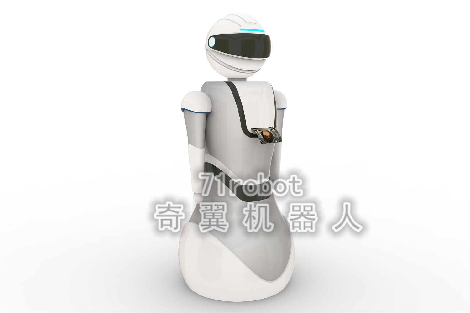 供應(yīng)用于送餐|迎賓|空盤(pán)回收的奇翼科技餐飲服務(wù)機(jī)器人