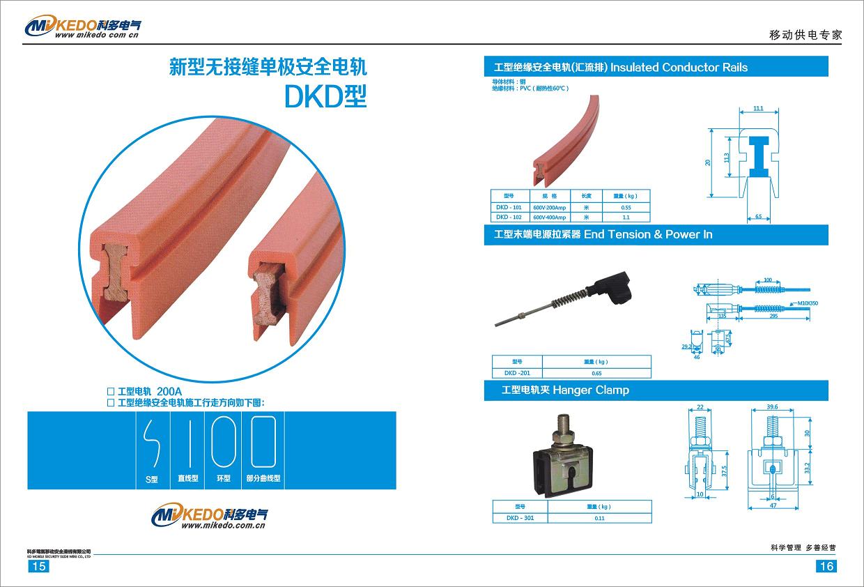 科多牌单极320A无接缝滑触线图片