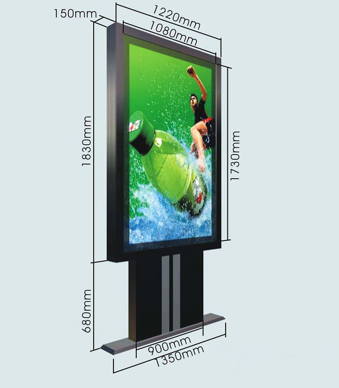 不銹鋼閱報(bào)欄 滾動(dòng)燈箱指路牌圖片