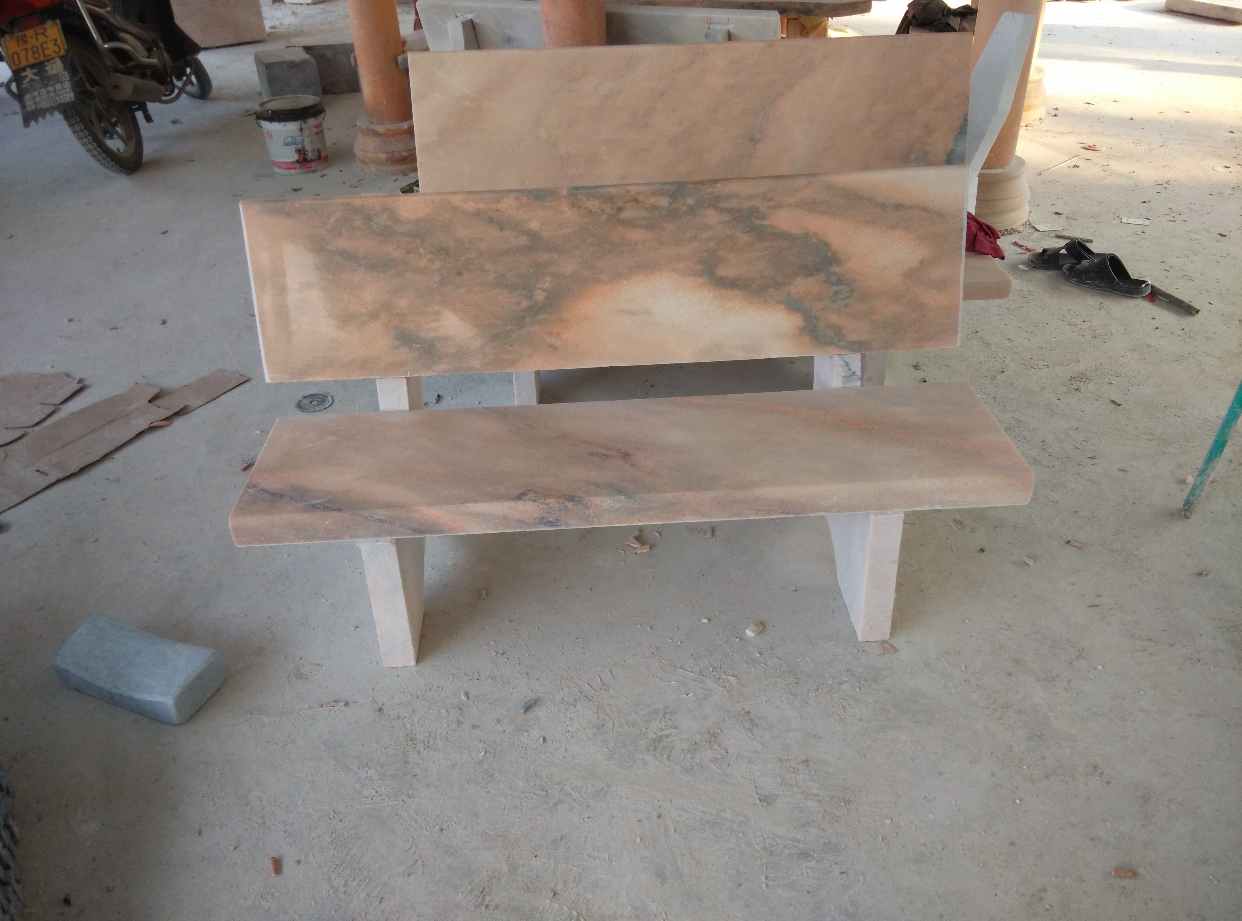 河南大理石園林石凳公園石凳廠家