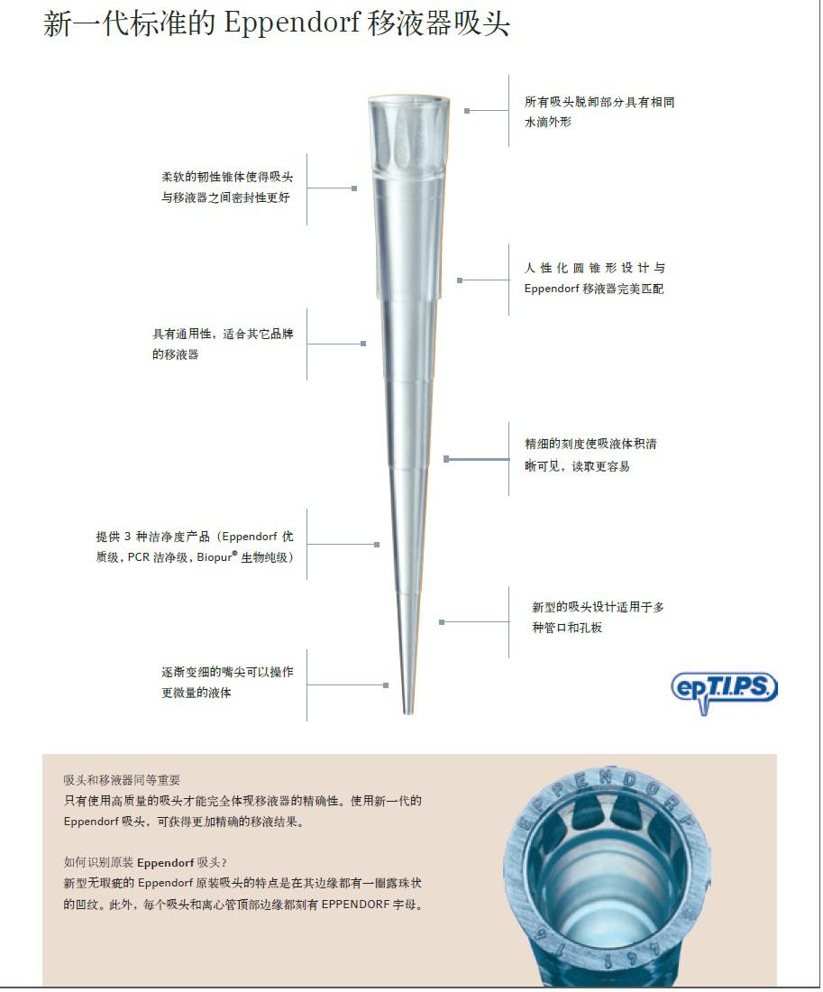 供应EppendorfepT.I.P.S.标准移液器吸头