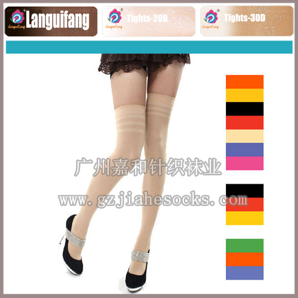 供應廣州長筒絲襪貿(mào)易出口女絲襪  四骨長筒絲襪 高筒長絲襪襪子廠