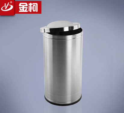 不銹鋼圓形翻蓋垃圾桶圖片/不銹鋼圓形翻蓋垃圾桶樣板圖 (1)