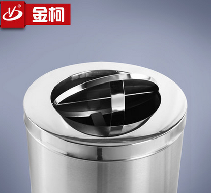 不銹鋼圓形翻蓋垃圾桶圖片/不銹鋼圓形翻蓋垃圾桶樣板圖 (3)