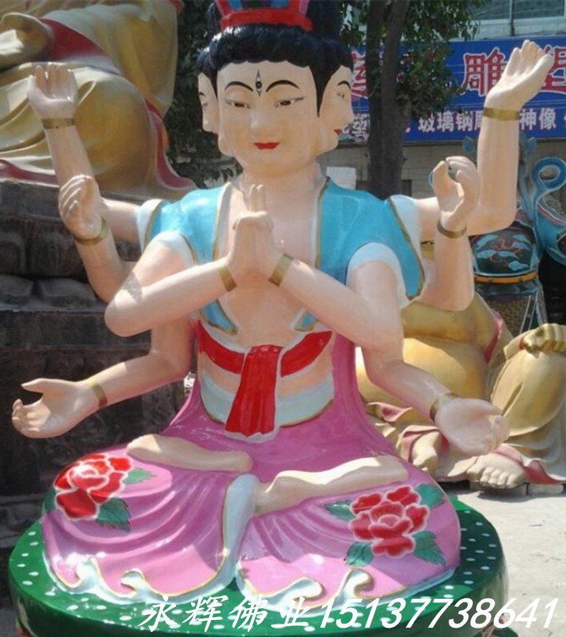 供應(yīng)用于供奉的彩繪道教佛像批發(fā) 斗姆元君雕塑