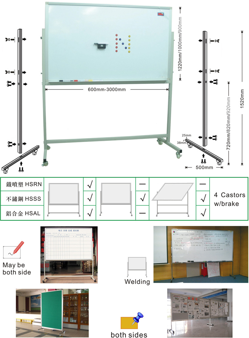 供应磁性移动白板 稳固活动架