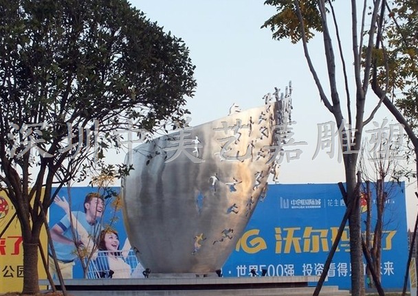 城市標(biāo)志性不銹鋼雕塑 深圳城市不銹鋼雕塑廠家