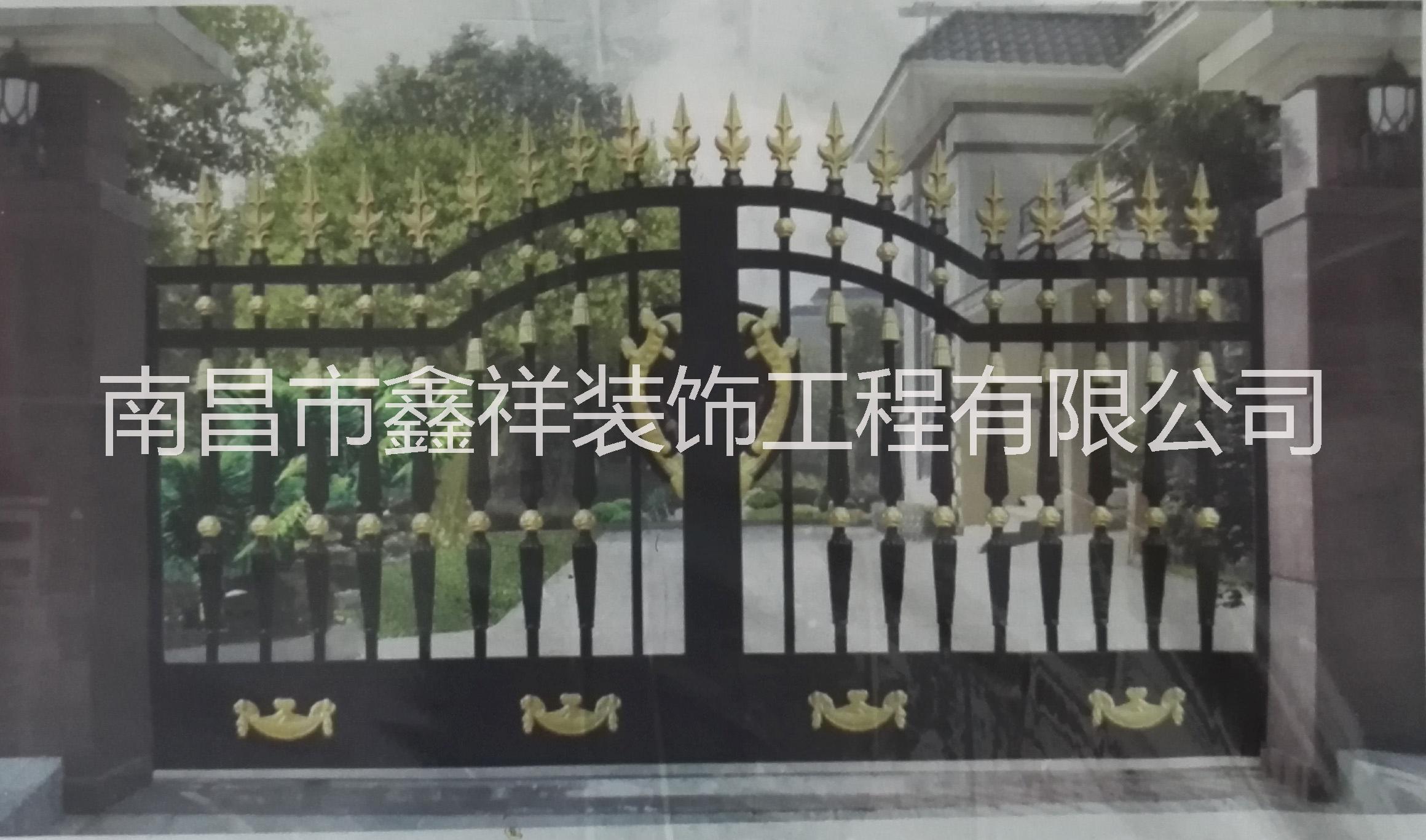 別墅鐵藝大門圖片/別墅鐵藝大門樣板圖 (2)