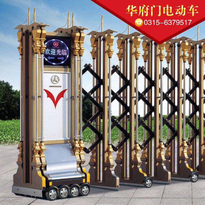 供應廠家直銷生產定制不銹鋼電動門華府門電動車