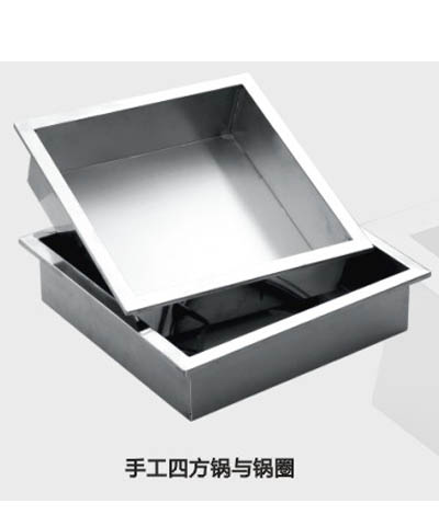 加厚不銹鋼手工四方火鍋湯盆尺寸大圖片