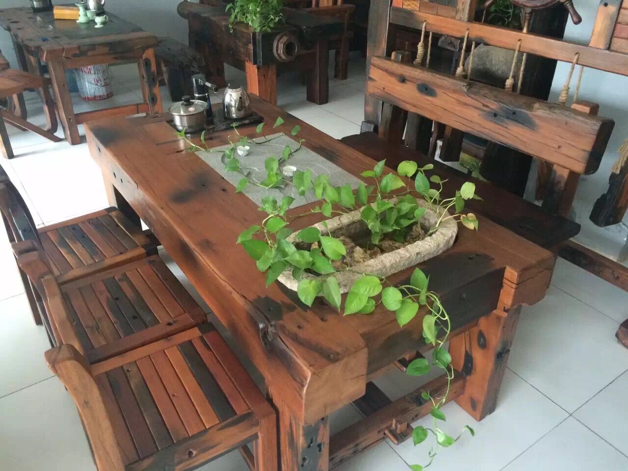 船木茶桌圖片/船木茶桌樣板圖 (4)