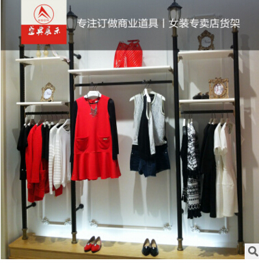 女裝專賣店時尚貨架 品牌女裝中島架 服裝展示架