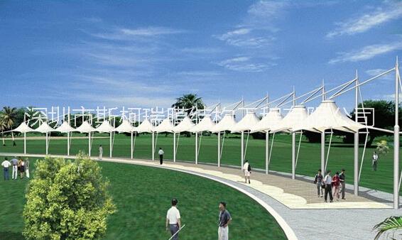 遮陽棚張拉膜圖片/遮陽棚張拉膜樣板圖 (3)