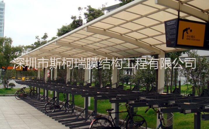 膜結構自行車棚圖片/膜結構自行車棚樣板圖 (1)