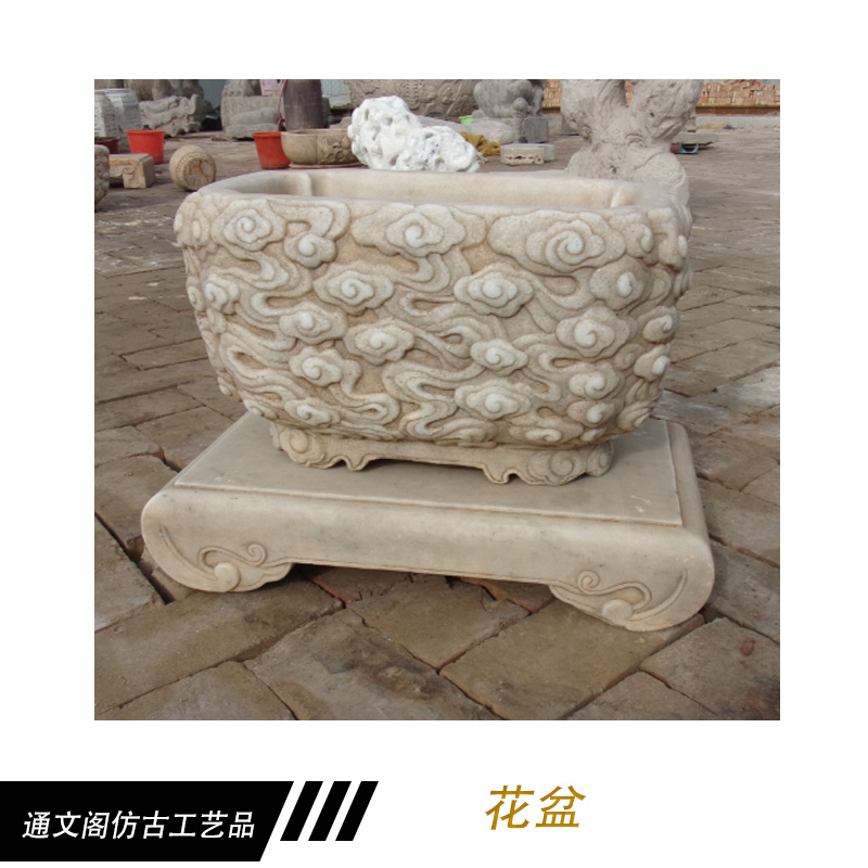 仿古石雕假山盆景盆圖片/仿古石雕假山盆景盆樣板圖 (4)