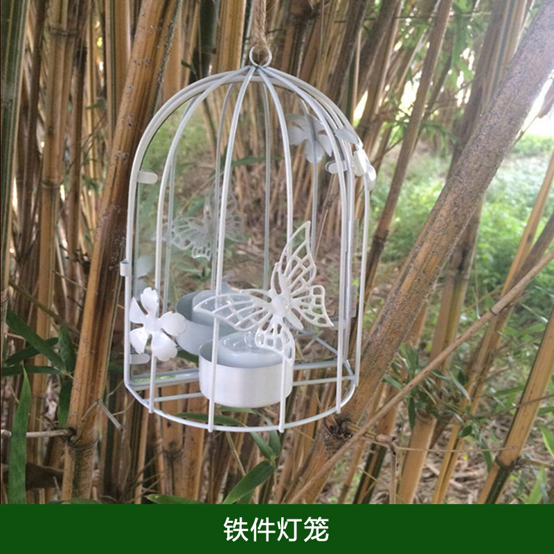 铁件灯笼 铁件喂鸟器 挂式灯笼 花园庭院装饰灯具 创意铁艺灯笼摆件