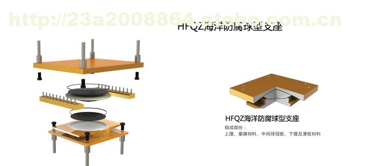 HFQZ系列海洋防腐球形支座 海洋防腐支座 HFQZ支座 重装防腐 双建路桥