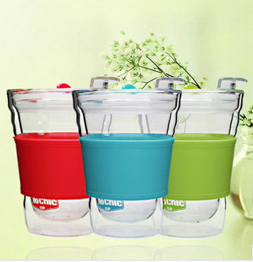 雙層玻璃杯咖啡杯隨手杯外貿(mào)透明玻璃水杯定制批發(fā)MoChic創(chuàng)意杯子雙層玻璃杯