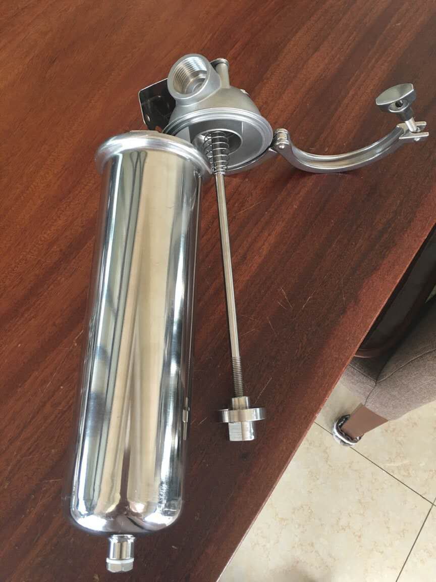 不銹鋼衛(wèi)生級前置過濾器，油水分離，快裝單芯油水分離過濾器PP棉濾芯