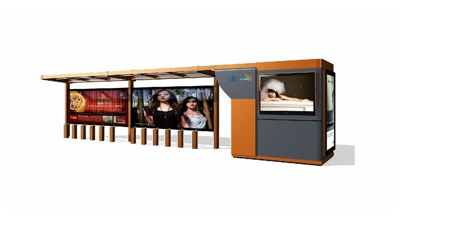 宿遷正邦廣告戶外自行車(chē)棚圖片