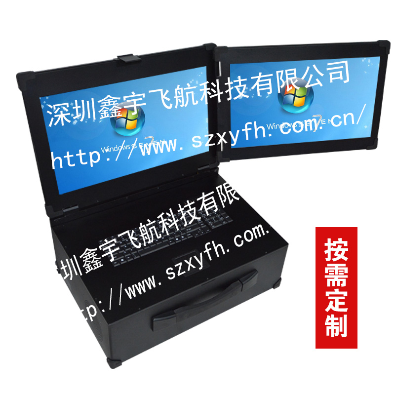 22寸雙屏工業(yè)便攜機機箱定制圖片