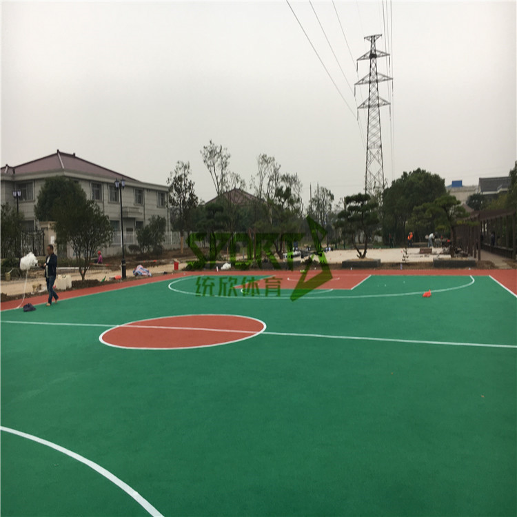 麗水塑膠籃球場廠家圖片