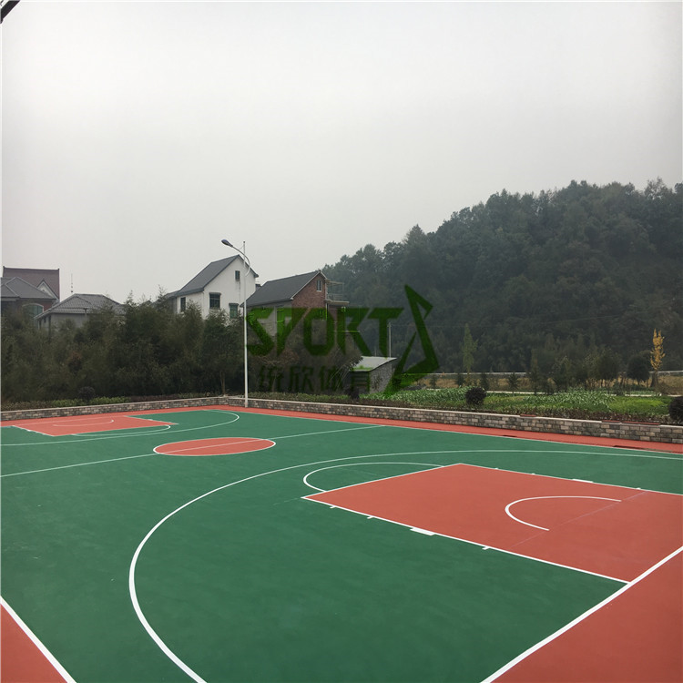 塑膠籃球場施工圖片/塑膠籃球場施工樣板圖 (3)