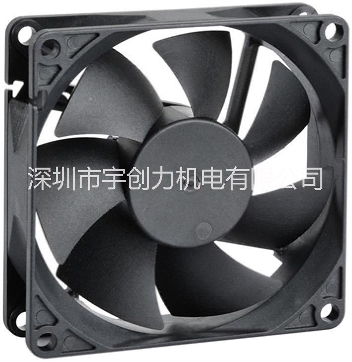 长沙dc散热风扇生产厂家,双滚珠8020直流风扇12V 24V 48V满足防水要求图片