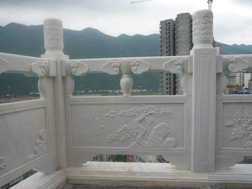 漢白玉欄板   漢白玉欄桿   雕花欄板   寺廟欄板