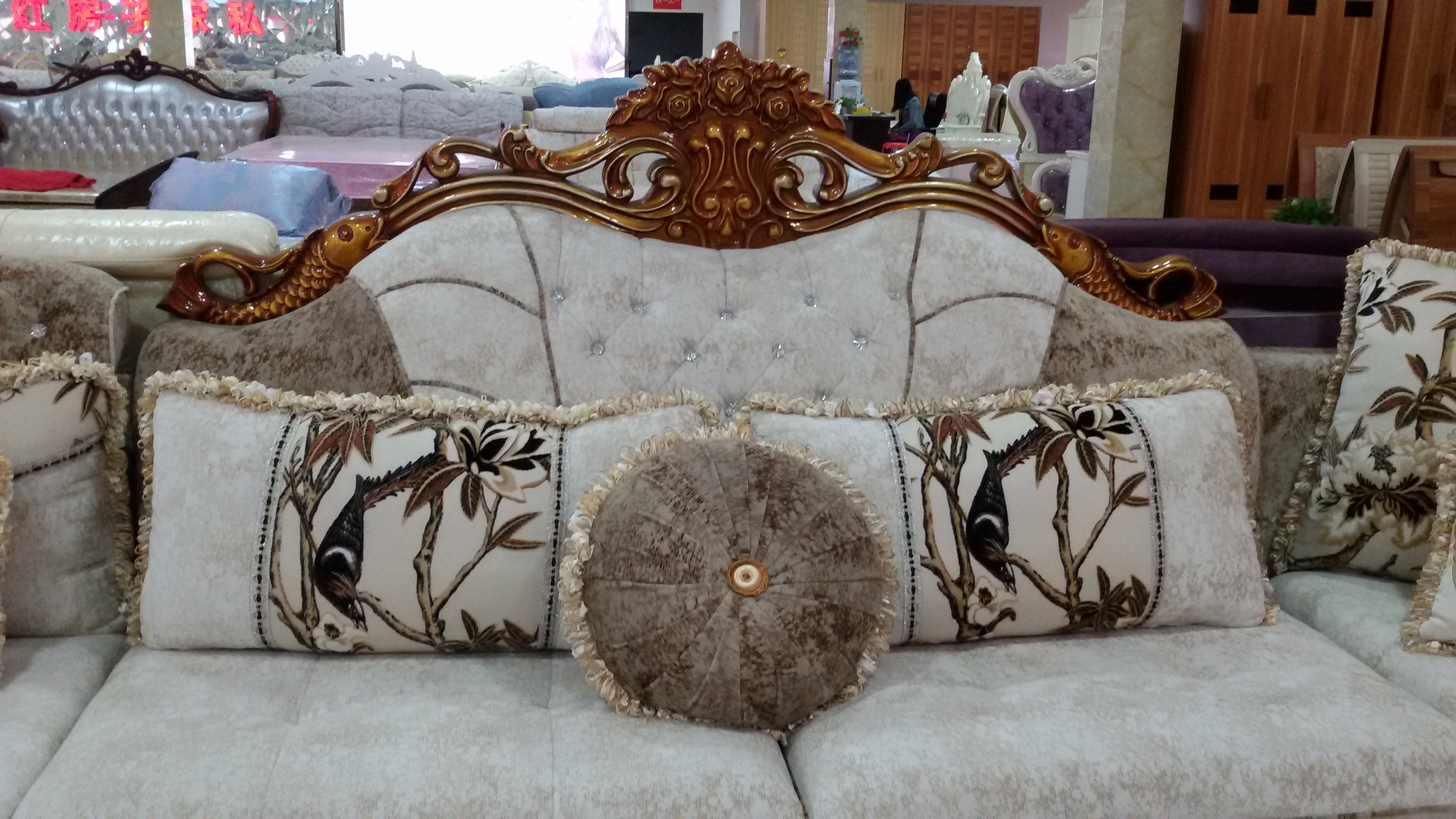 簡歐魚兒款全拆洗*布藝沙發(fā)高端大氣旺*