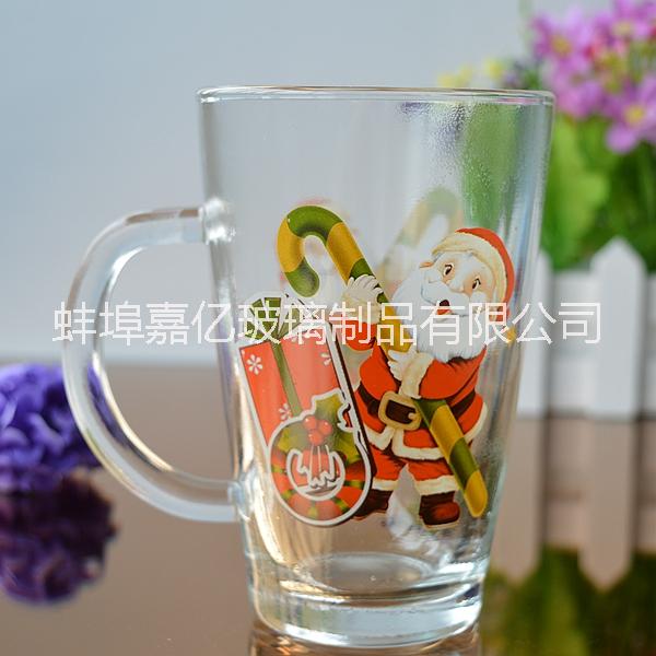 玻璃把杯 玻璃咖啡杯 茶杯牛奶杯 玻璃把杯咖啡杯茶杯牛奶杯963 圣诞玻璃把杯咖啡杯茶杯牛奶杯