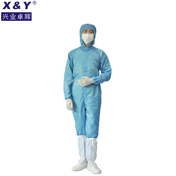 防靜電連體服(直拉鏈/配帽)圖片