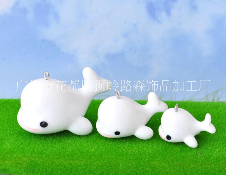 廠家直銷樹脂白色海豚掛件