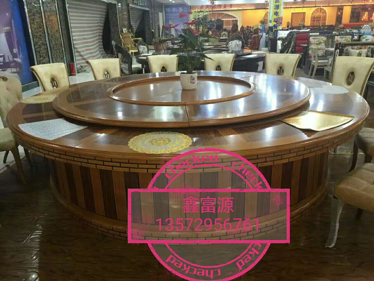 陜西餐桌電動餐桌宴會桌椅廠家直銷圖片