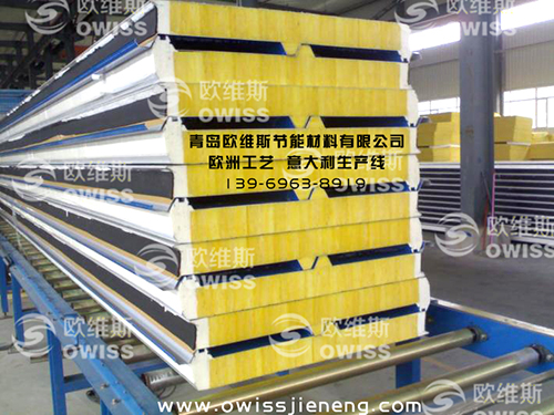 聚氨酯封邊巖棉夾芯板圖片