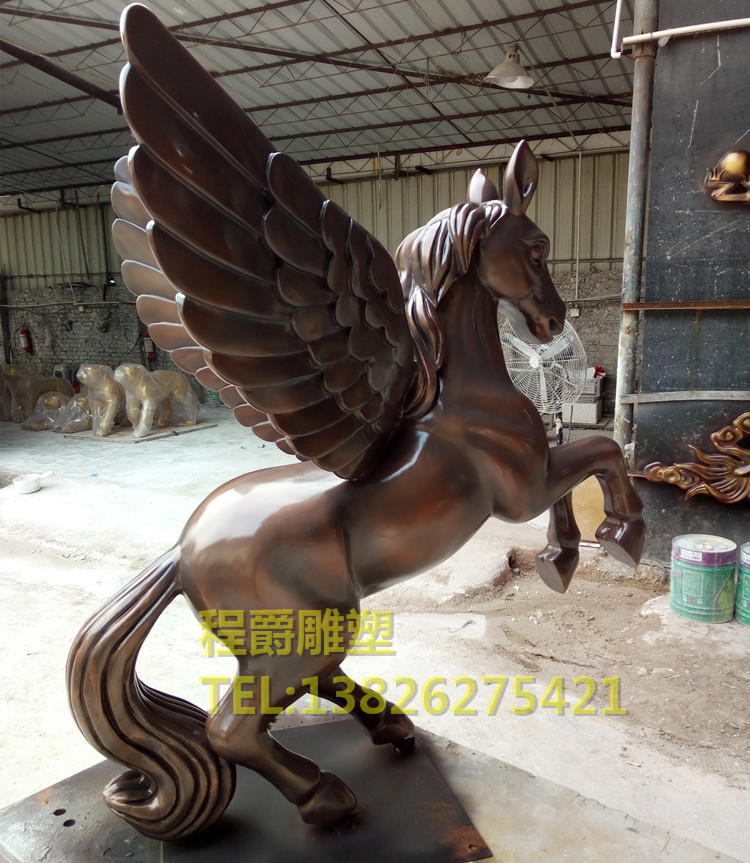 仿古銅玻璃鋼馬雕塑定制 雕塑大型歐式玻璃鋼馬園林景觀廣場擺件  仿古銅玻璃鋼馬雕塑定制 仿古銅玻璃鋼飛馬雕塑定制