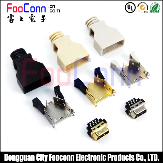SCSI 14Pin卡鉤彈片式焊線公頭, HPCN 14芯連接器 SCSI連接器 SCSI連接器 14芯