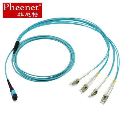 Pheenet菲尼特 MPO(母头)-LC 8芯 3米万兆光纤跳线 MTP光纤线