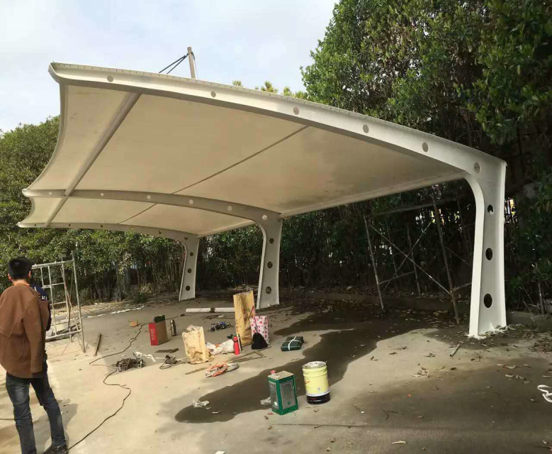 膜結構自行車棚圖片/膜結構自行車棚樣板圖 (2)