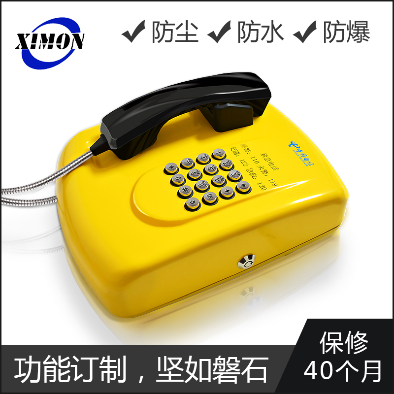 壁掛式電話機 校園 金屬外殼無線圖片